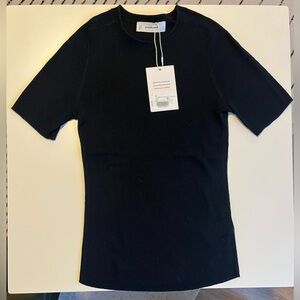 Everlane Merino Wool Sweater Tee — Black (NWT, Size S)